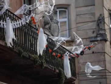 Halloween in an Apartment Building