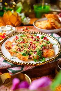 Mini aloo tikki chaat